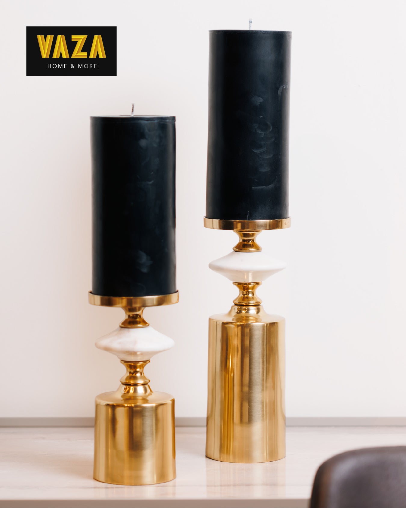 Set of Candle Holders (gold)