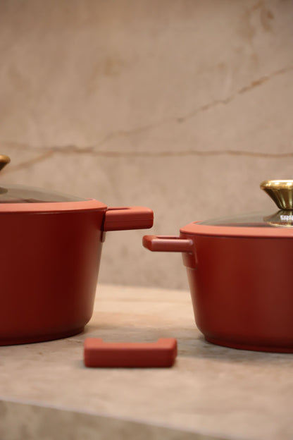 Food appeal طقم طنجرتين + مقلاة