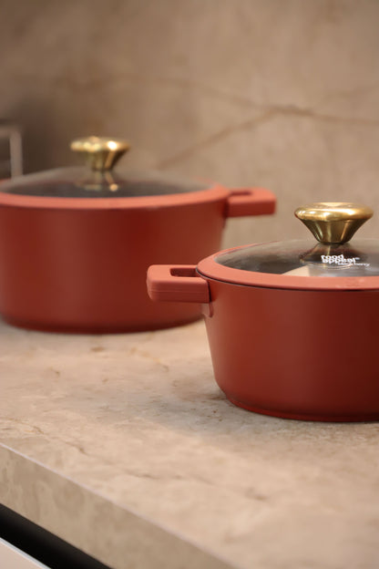 Food appeal طقم طنجرتين + مقلاة