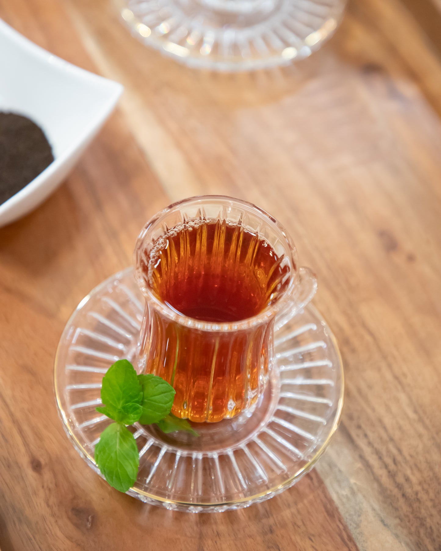 طقم كاسات شاي كريستال