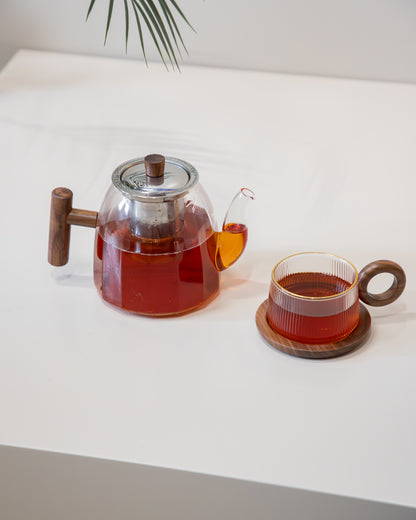 ابريق شاي زجاجي بتصميم مميز