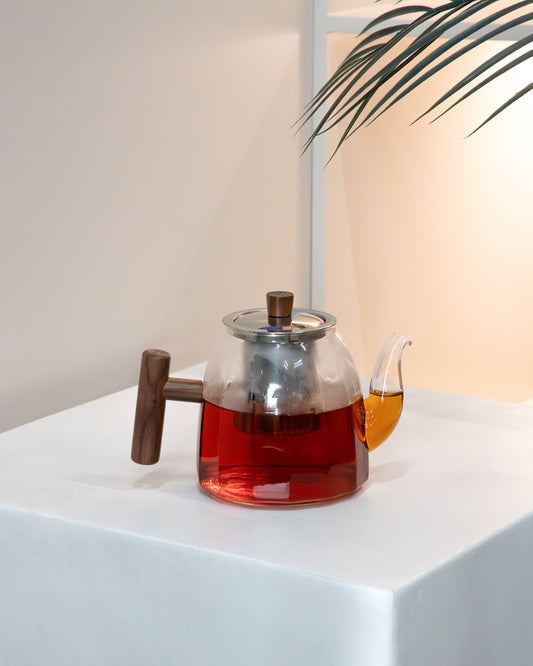 ابريق شاي زجاجي بتصميم مميز