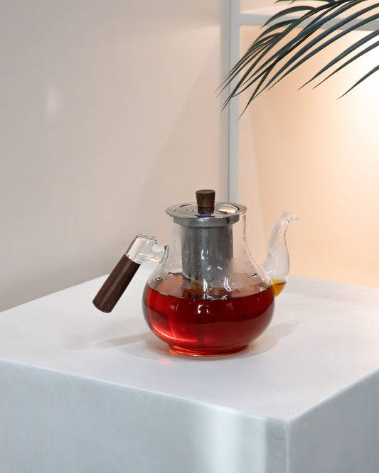 ابريق شاي زجاجي بتصميم مميز